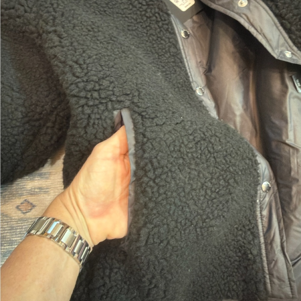 NWT Rag & Bone Elliot Sherpa Shacket – Black - Picture 6 of 6